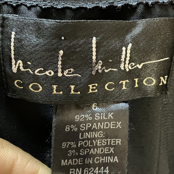 Nicole Miller Collection Dress Womens Sz 6 Silk Blend Strapless Multicolor - Picture 7 of 10